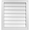 Ekena Millwork Vertical Surface Mount PVC Gable Vnt: Non-Functional, w/2"W x 1-1/2"H, Brickmould Frame, 22"W x 24"H GVPVE22X2402SN - alternate 1